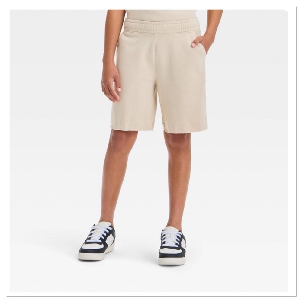 Boys Fleece Shorts Casual Dark Tan Shorts art class